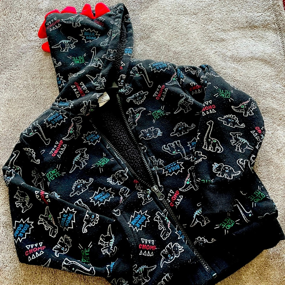 Size 4 toddler boys fleece lined Dino Jacket